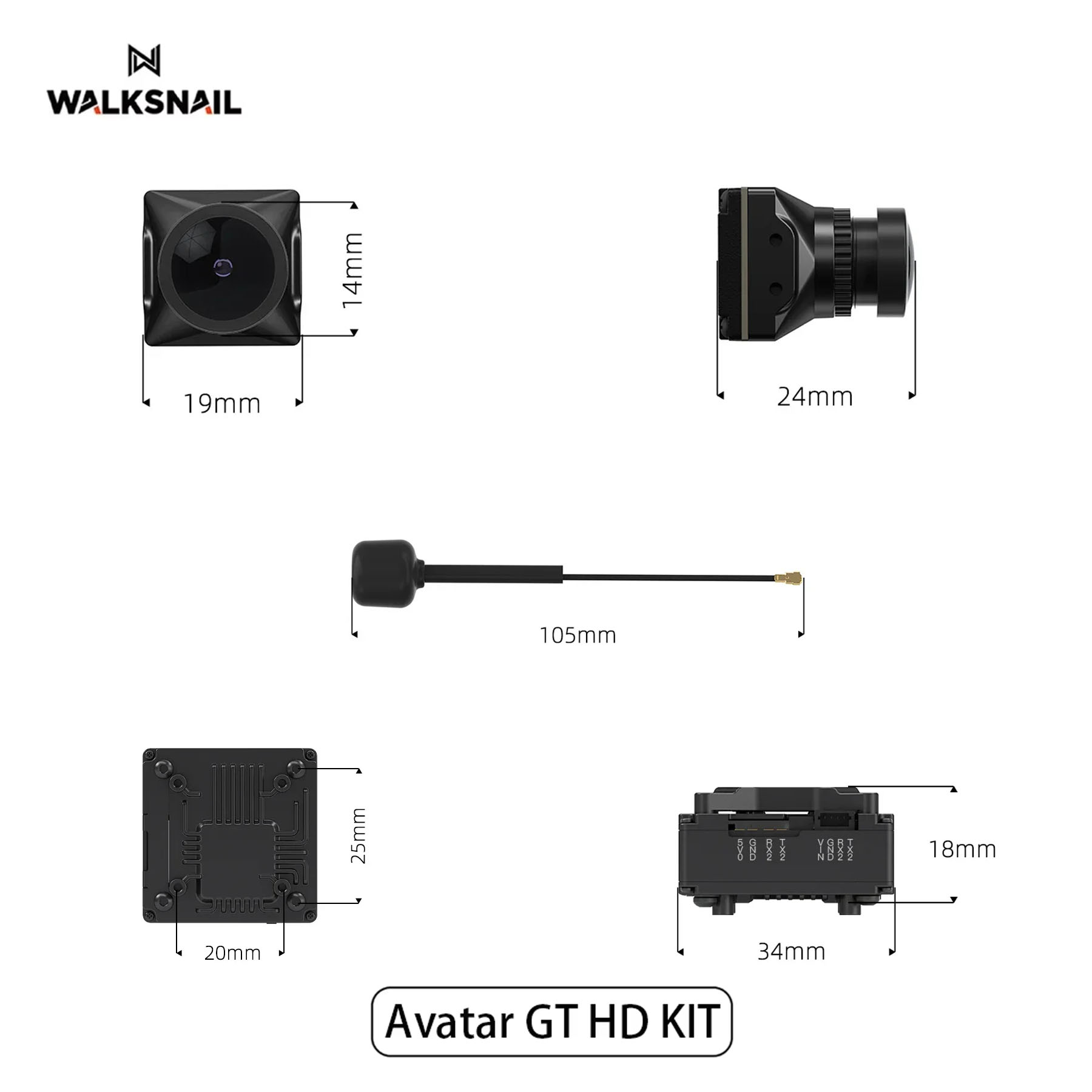 Walksnail Avatar GT HD KIT 2W  - Drone Kit With Camera 리뷰 및 가격