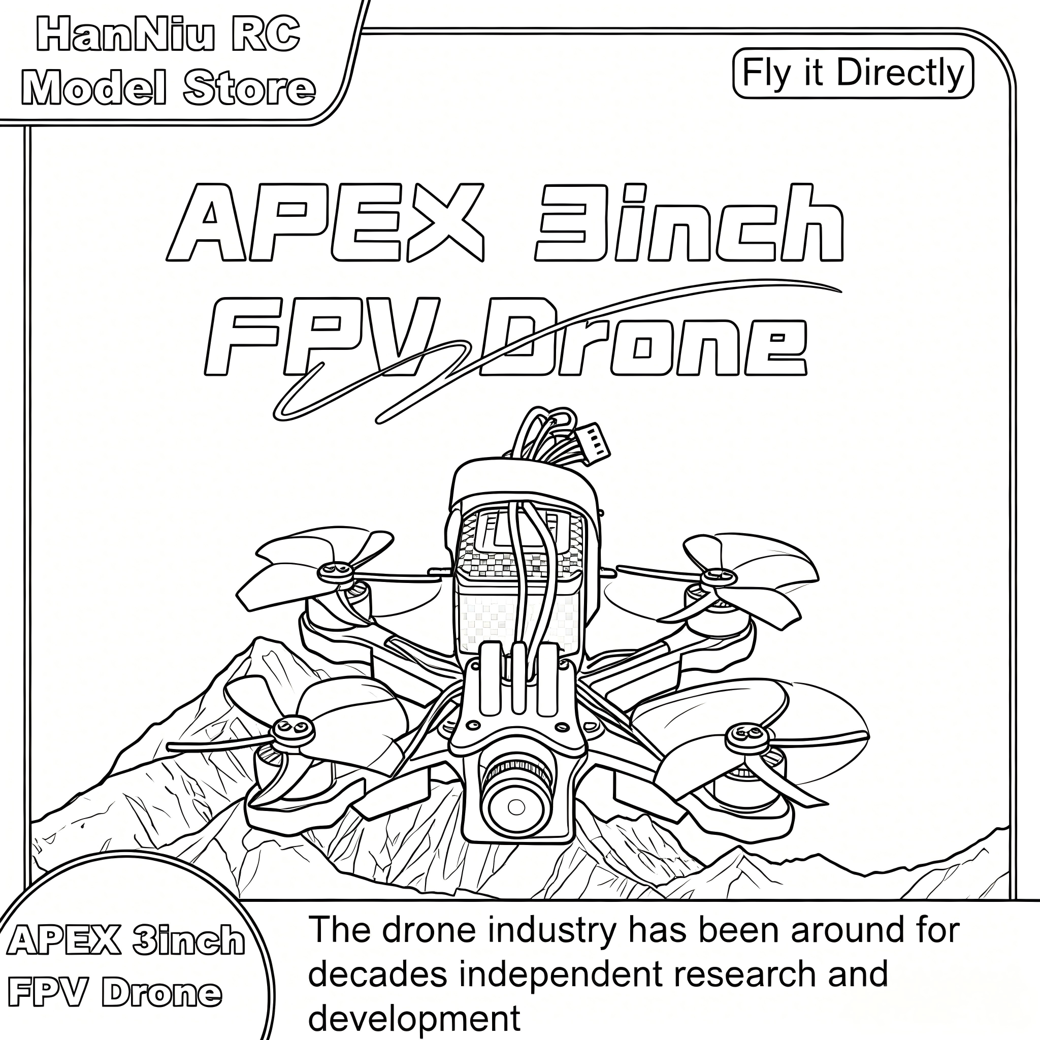 B-CUBE APEX 3inch FPV Drone Fr - Drone Kit Octocopter 리뷰 및 가격